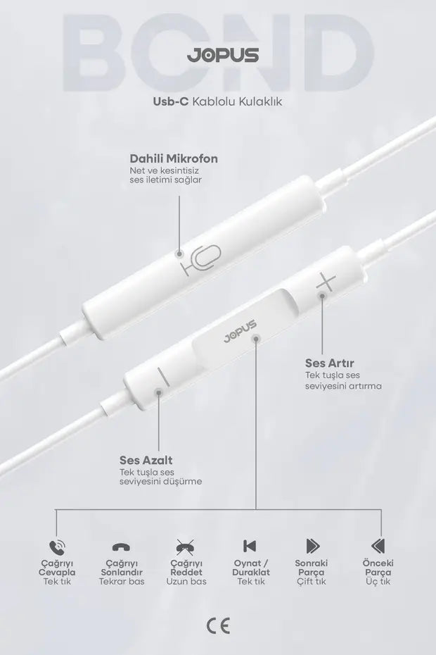 Samsung Kablolu Kulaklık USB-C Tüm Seriler İle Uyumlu