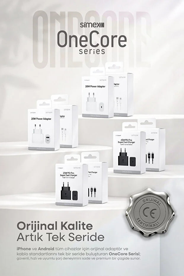 Samsung Bütün Serileri Uyumlu - 25W USB-C Süper Hızlı Şarj Aleti Cihazı Adaptörü