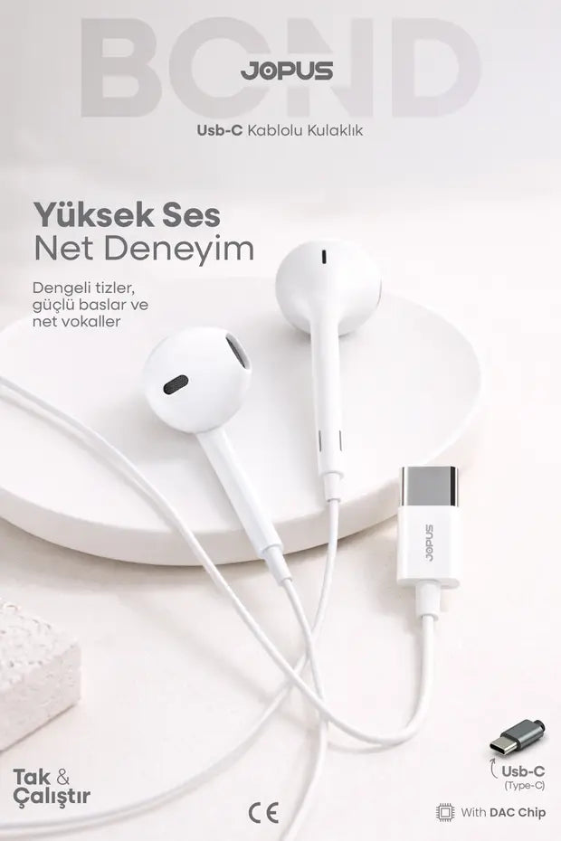 Samsung Kablolu Kulaklık USB-C Tüm Seriler İle Uyumlu